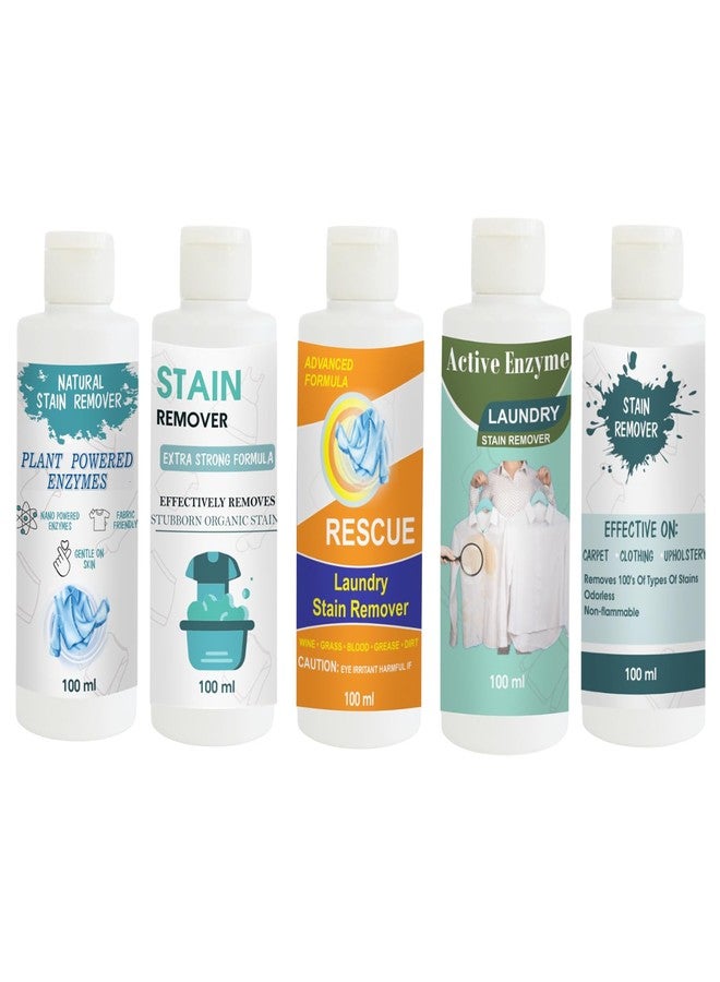 TOOVUS Stain Remover Combo Pack of Shirt, Doll, Orange, Pista and Sky Stain Remover | Multi-Surface Cleaning Solution for Clothes, Fabrics, Upholstery (100 g Each) - Image 1